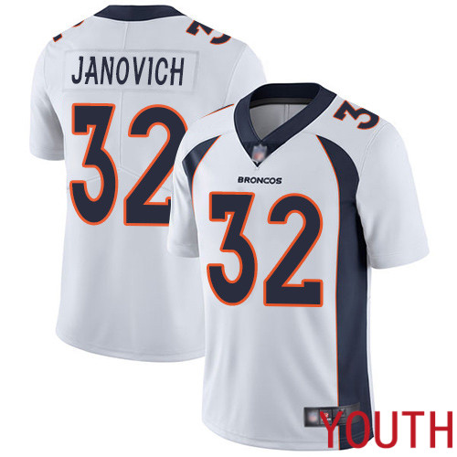 Youth Denver Broncos #32 Andy Janovich White Vapor Untouchable Limited Player Football NFL Jersey->denver broncos->NFL Jersey